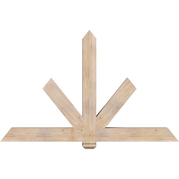 Ekena Millwork Kennewick Smooth Timber Gable Bracket, Douglas Fir, 72"W x 45"H x 5 1/2"D x 5 1/2"F, 15/12 Pitch GBW072X45X0606KEN00SDF - main